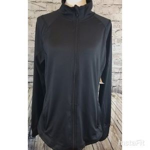 Old Navy Active Fitted Full Zip Black Jacket